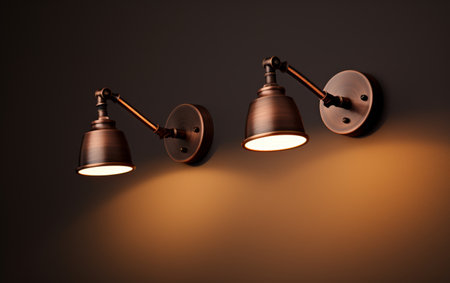 Wall-Mounted Reading Illumination on white backgroundの素材