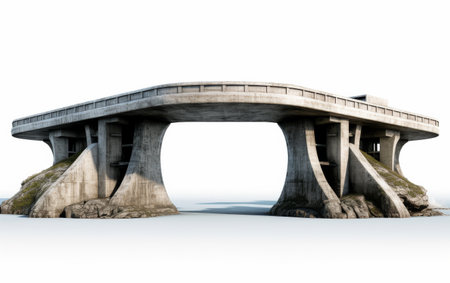 Heavy Concrete Design on white backgroundの素材