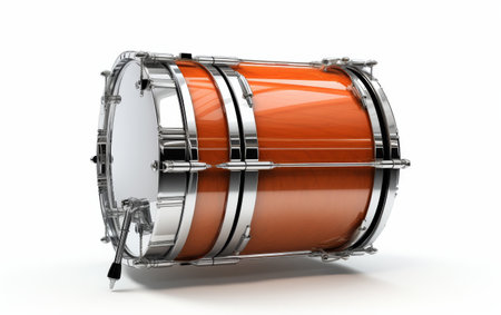 Stylish Percussion Bass Drum Isolated on white backgroundの素材