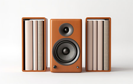 Compact Bookshelf Speaker on transparent backgroundの素材