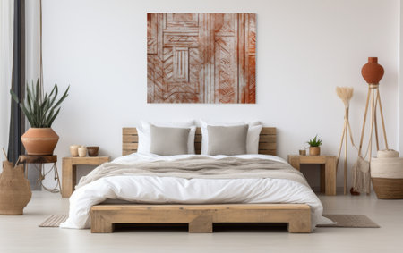Bohemian Tapestry Bedroom Decor on transparent backgroundの素材
