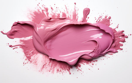Mauve Pink Lipstick Stain Isolation on white backgroundの素材