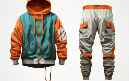 Graphic Hoodie Style on white backgroundの素材