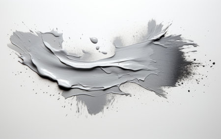 Silver Gray Mercury Stain on white backgroundの素材