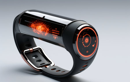 Cutting-Edge Fitness Tracker on transparent backgroundの素材