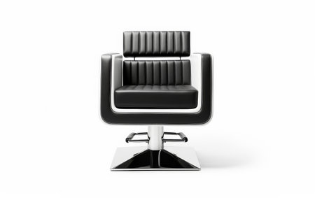 Modern Waiting Area Armchair for Barbers Isolated on transparent backgroundの素材