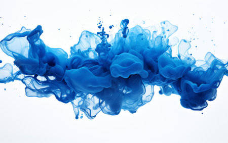 Vivid Cerulean Blueberry Stain on transparent backgroundの素材