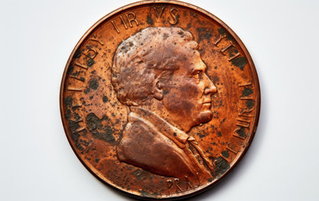 Metallic Penny Stain on transparent backgroundの素材