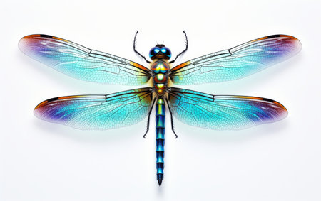 Vibrant Dragonfly on transparent backgroundの素材