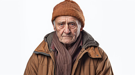 Leisurely Senior Style Comfortable and Relaxed on white backgroundの素材