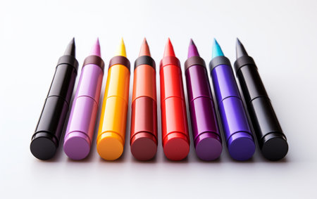 High-Quality Graphic Design Markers Collection on white backgroundの素材