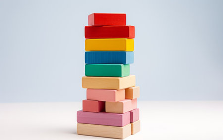 Tower of Creativity on white backgroundの素材