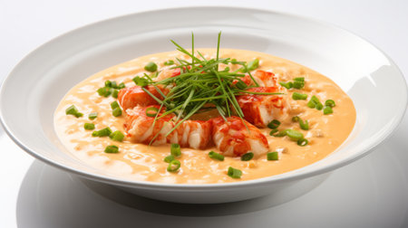 Creamy Bisque Delight on white backgroundの素材