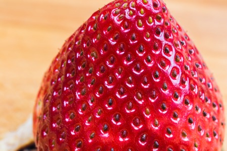 close up/ macro strawberry texture shotの写真素材