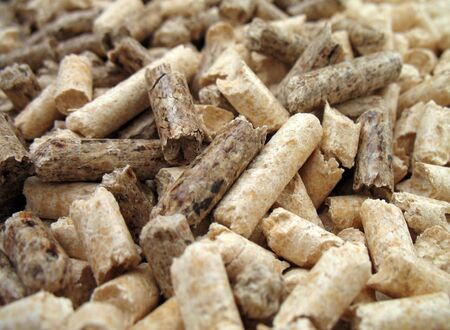 wood pellets for fireplaces and stoves, close up