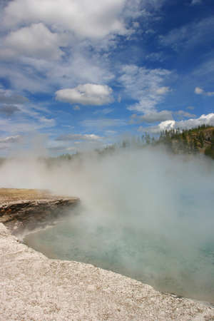 Yellowstone Geyser Thermal Featureの写真素材