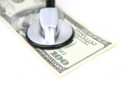 Stethescope and 100 dollar billの写真素材