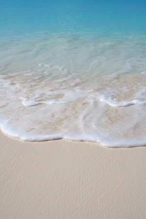 Crystal clear beach with nice blue waterの写真素材
