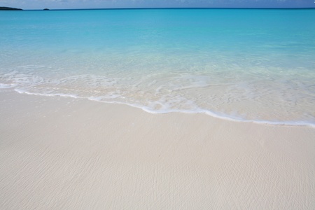 Crystal clear beach with nice blue water