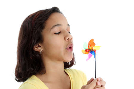 Picture of a child set on white backgroundの写真素材