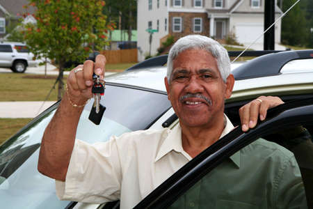 Minority man who just bought a new car