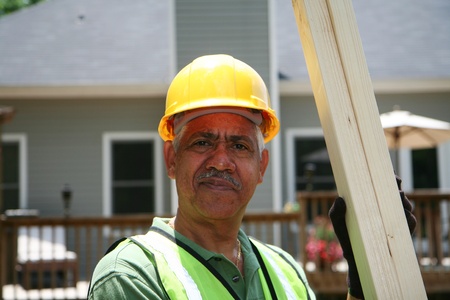 Construction worker on the job