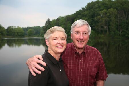 Senior couple enjoying the outdoors