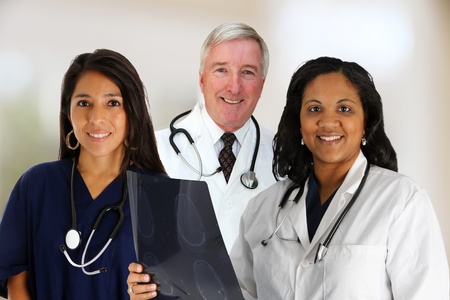 A Doctor and Nurse Team set in their officeの写真素材