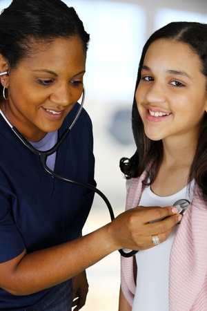 Nurse with a patient in the hospitalの写真素材