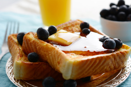 A breakfast setting of delicious french toast