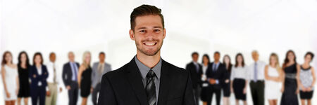 Business Team of Mixed Races at Office