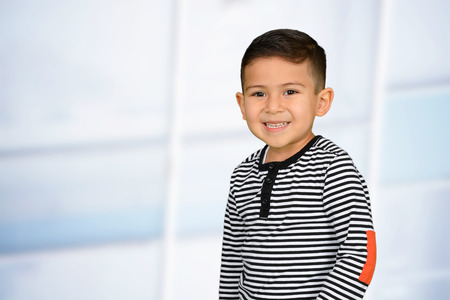 Young boy who is happy and smilingの写真素材