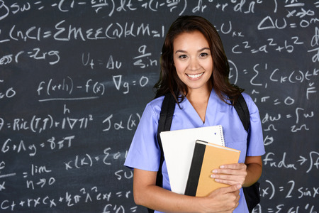 Female who is going to nursing school