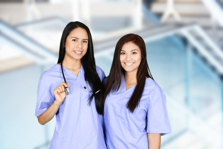 Female nurse working her job in a hospitalの写真素材