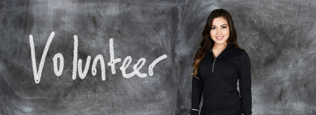 A woman who is about to be a volunteerの写真素材