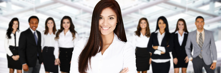 Group of businessmen and women working togetherの写真素材