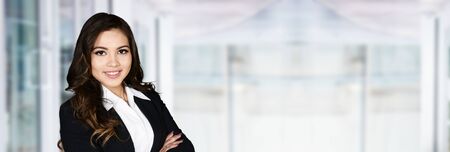 Confident businesswoman who is ready for workの写真素材