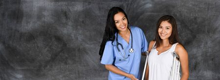 Nurse who is working her shift in a hospitalの写真素材