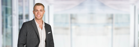 Confident businessman who is ready for workの写真素材