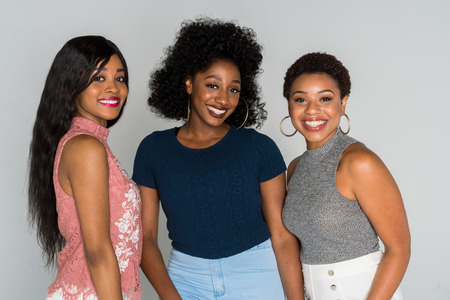 Group of young happy African American Women