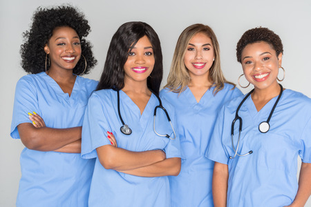 Nurses who are working in a hospital togetherの写真素材