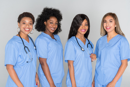 Nurses who are working in a hospital togetherの写真素材