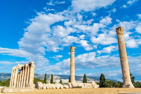 Temple of Zeus in Athens Greece during the summerの写真素材