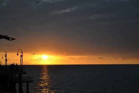 Sunset picture from Venice Beachの写真素材