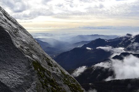 The Moro Rock is the highest point of the Sequoia National Park allowing amazing views of the Sierra Nevadaの写真素材