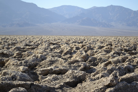 Devil\'s golf court is formed by salt formation remaining of a salty see that got dried up many millennia agoの写真素材