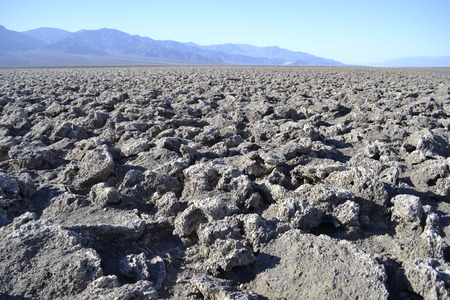 Devil\'s golf court is formed by salt formation remaining of a salty see that got dried up many millennia agoの写真素材