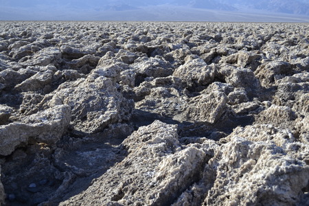 Devil\'s golf court is formed by salt formation remaining of a salty see that got dried up many millennia agoの写真素材