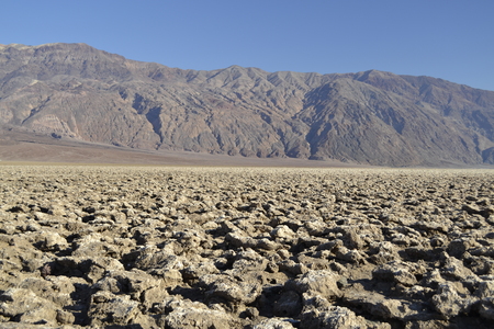 Devil\'s golf court is formed by salt formation remaining of a salty see that got dried up many millennia agoの写真素材