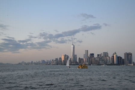 Picture taken from a ferry to Staten Islandの写真素材